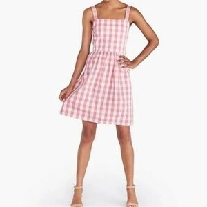 J Crew Gingham Apron Dress Sz M